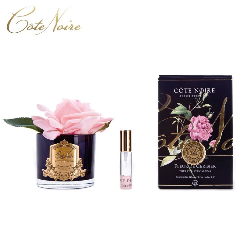 France Côte Noire Great Pink Rose Fragrance Flower Black Bottle