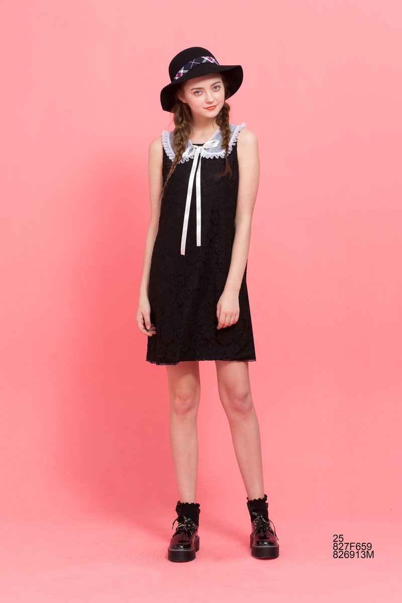 Active White Collar ALINE Lace Dress