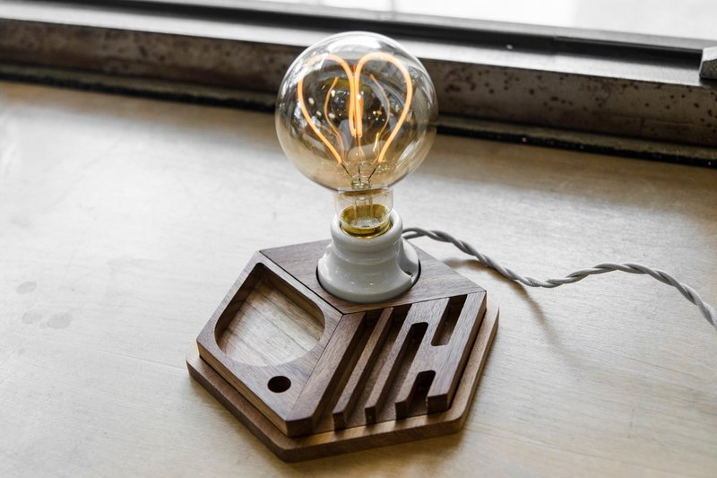 - Jin Space Design - Hex Spelling Log Light Group - LED Love Light Bulb