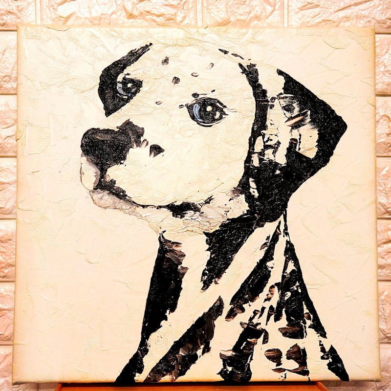 Custom pet portrait painting knife