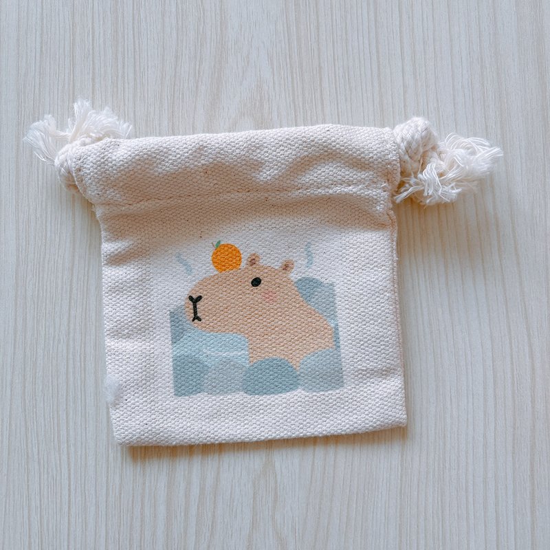 small drawstring bag