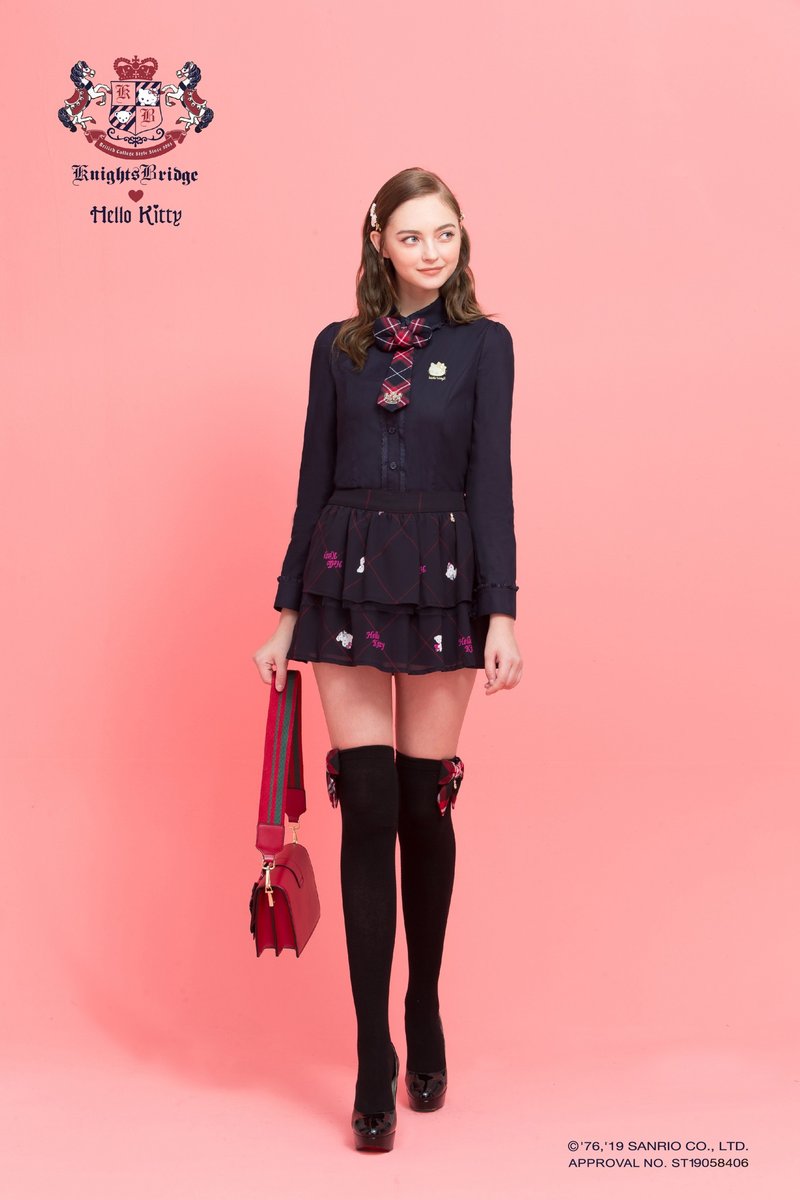 KT joint plaid printed cake skirt