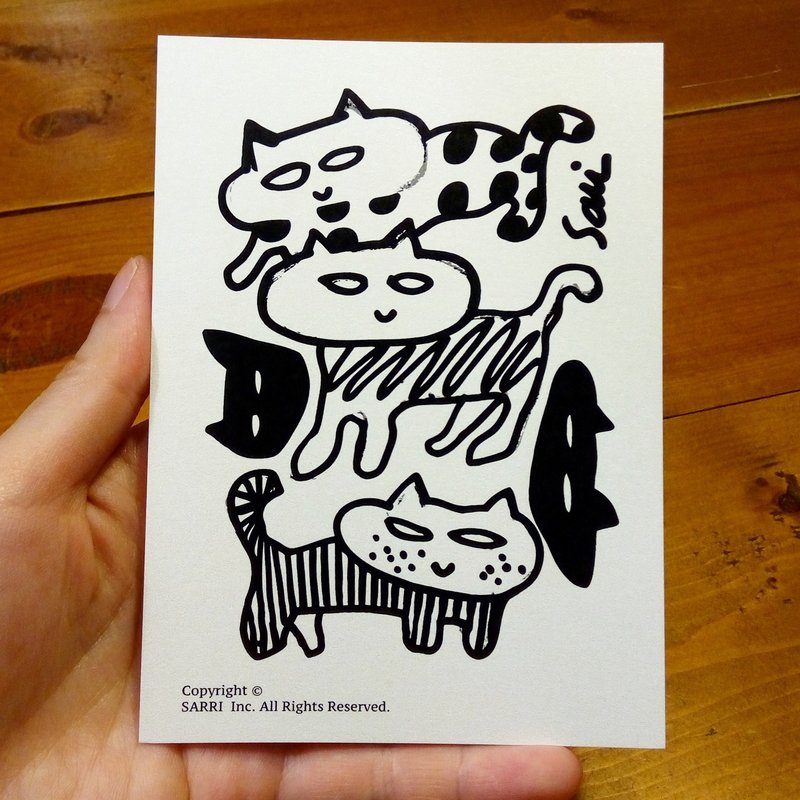 Mask Cat (A3 size poster) Birthday Card Design Coloring Illustrator Card This Card Universal Art Artist Modern Valentine Love Special Funny Strange Character Cute Cute Taiwan Yellow Fun