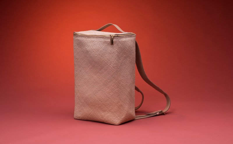X grass X leather X handmade LIN-TANG backpack backpack