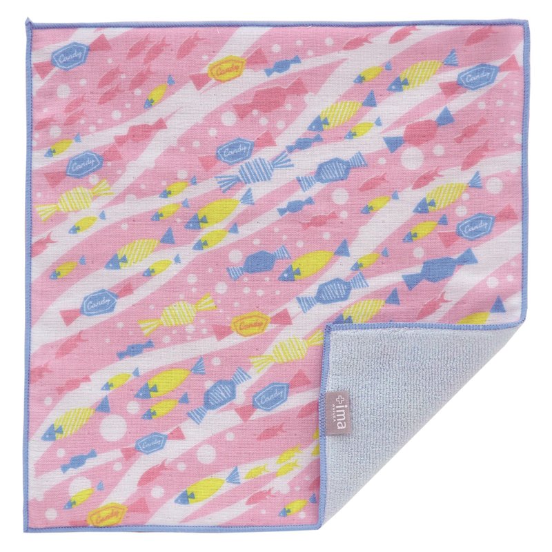 【IMA】WAFUKA Japan made Absorben, Soft, Cute & Unique Handkerchief- Candy Fish