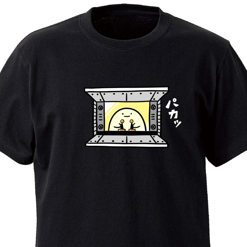中の人【ブラック】ekot Tシャツ イラスト-店長 里一磨