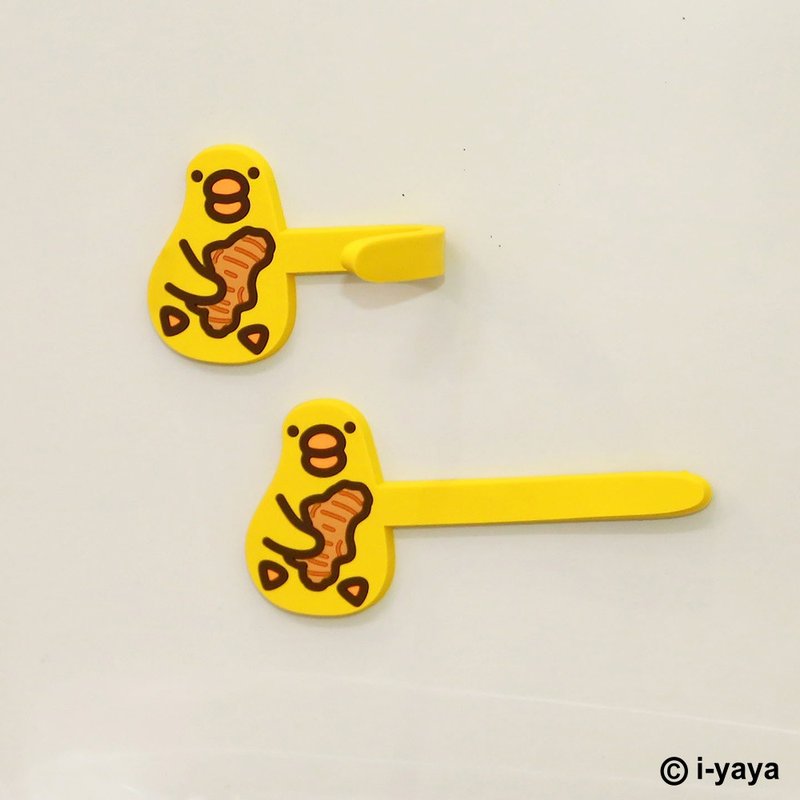 伸縮自如的雞與鴨 伸縮的呱呱磁鐵鉤 - 衣架/衣帽架/掛勾 - 塑膠 黃色