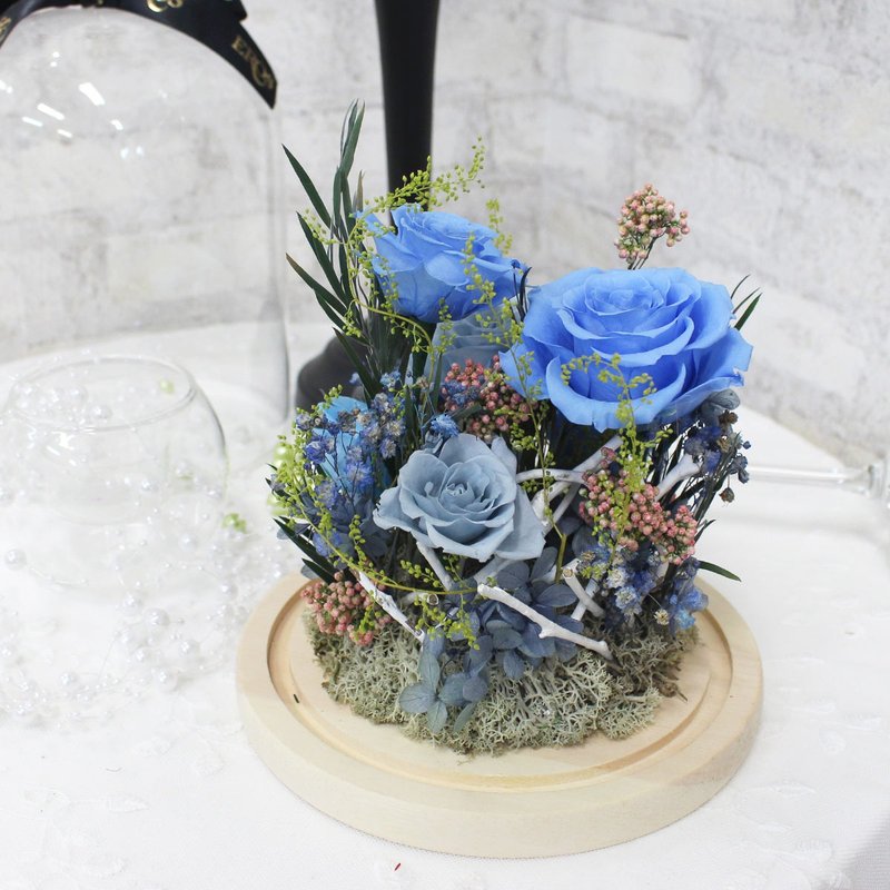 Eternal flower glass cover cup / The sky glass cover / custom eternal rose gift