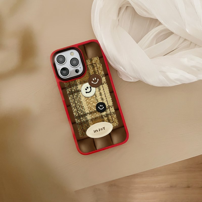 iPhone 16/15/14/13/12/SE3 秋紅調色盤 磨砂手感 防摔手機殼 - 手機殼/手機套 - 塑膠 紅色