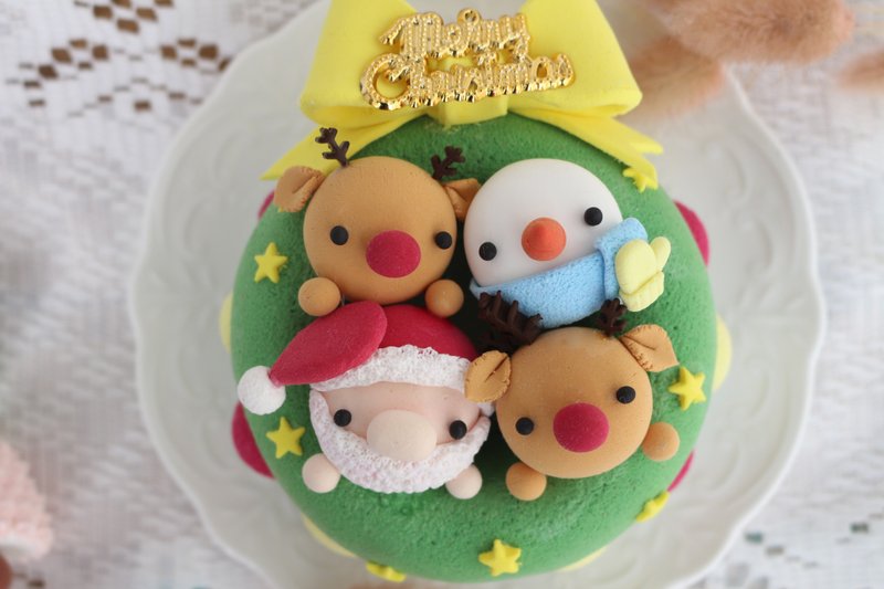 甜甜夾心圓圓聖誕花圈