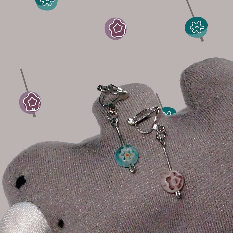 Small sinker ear clip earrings