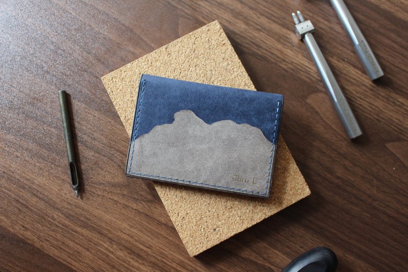 【客製】顏似繪 獅子山卡包/皮製卡套 / 人像畫 / 顏似繪 / 皮革 - 名片夾/名片盒 - 真皮