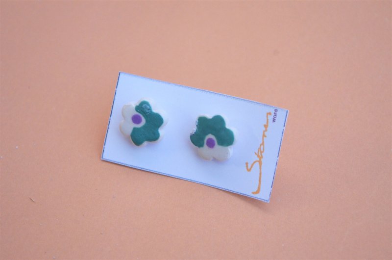Ceramic earrings blossom 018