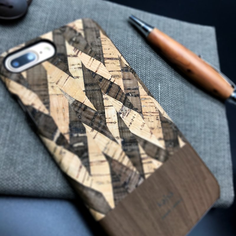 Cork single cover mobile phone case deep coffee