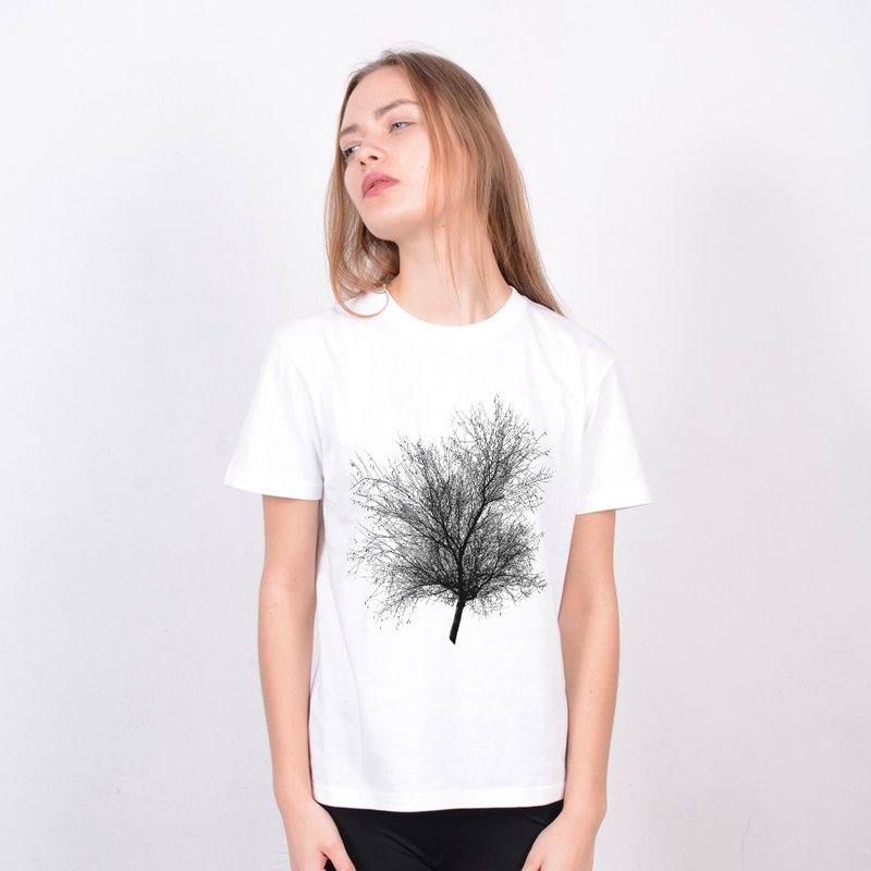 MAKE TSHIRT TOGETHER Tree Design Printed Neutral T-Shirt