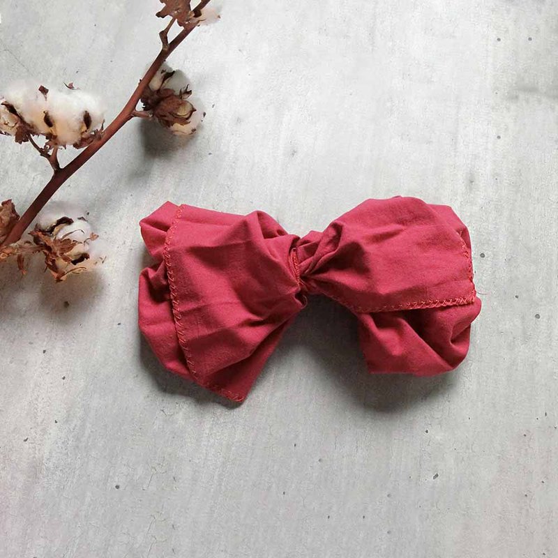 Fresh rose pink butterfly headband - Headbands - Cotton & Hemp Red