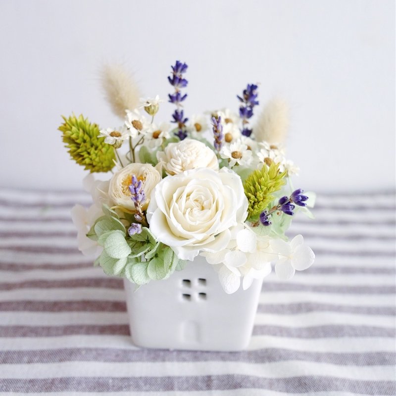 Still longing for paradise - Dried little table flower white - Preserved & dried flower little table flower (white)