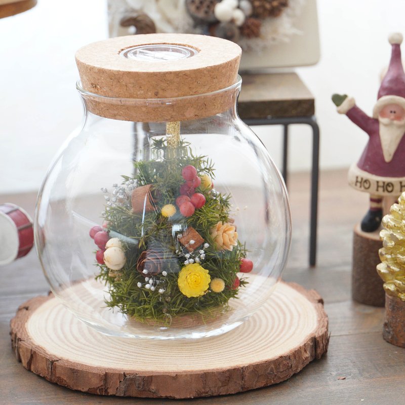 【聖誕禮物】LED燈飾迷你聖誕樹 - 乾燥花/永生花 - 植物.花