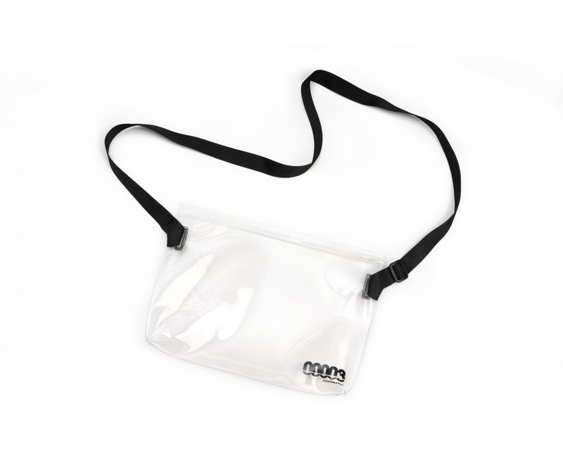 00003_official - Transparent zipper backpack Logo #M