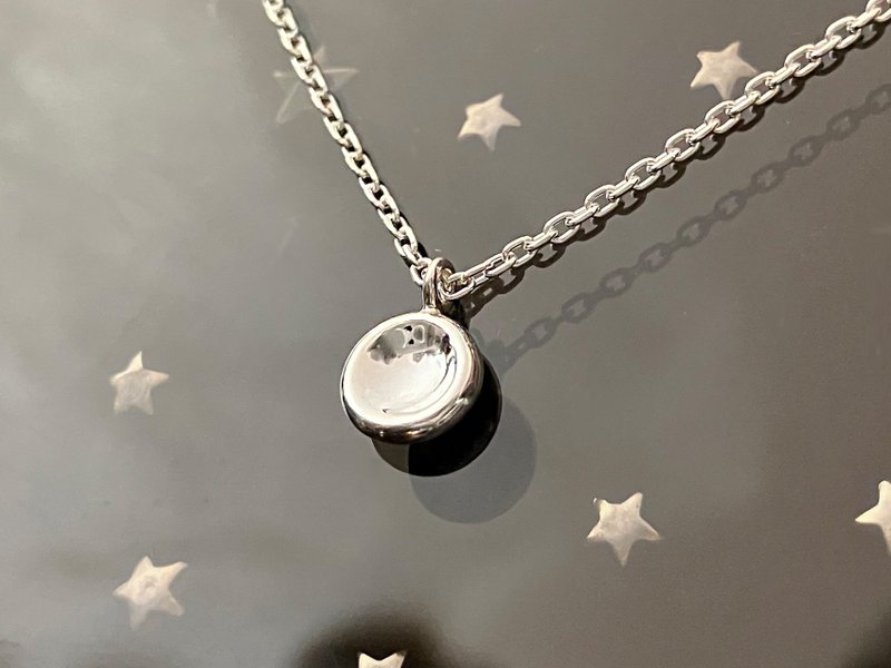 小さなまあるい月のペンダント - 項鍊 - 純銀 銀色