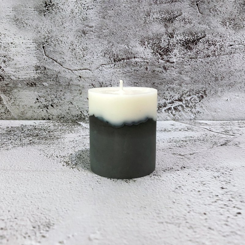 Industrial wind clear water concrete cement candle - no fragrance