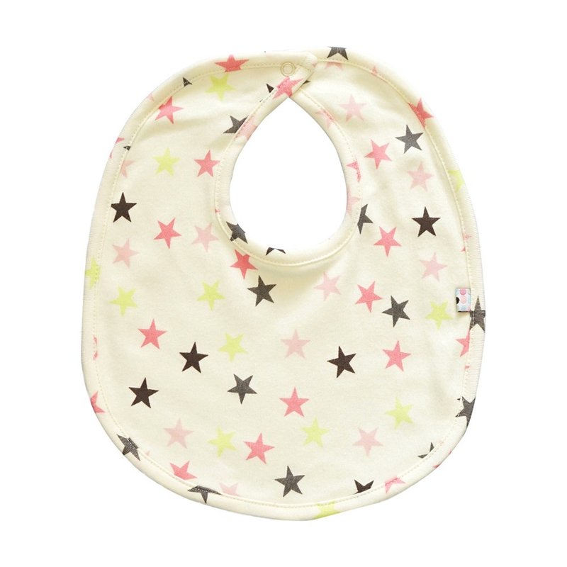 American Babysoy-Organic Cotton Star Bib M2_ Pink