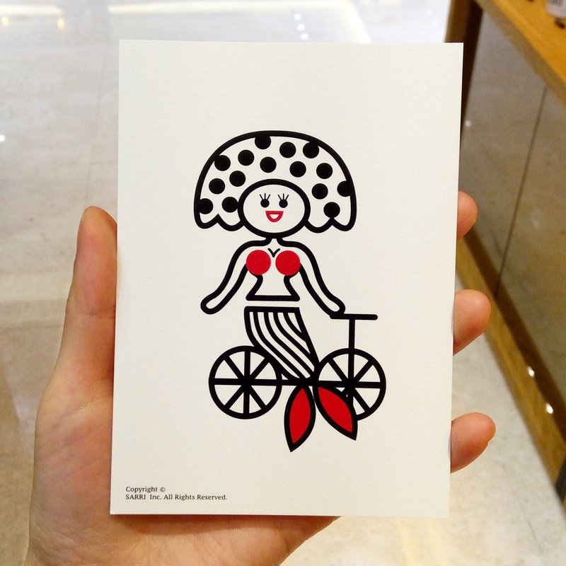 "Danish Mermaid" postcard birthday card design coloring illustration card this card universal card art fine arts modern lover love especially interesting strange weird cute taiwan fun interesting eye-catching tide art sequins flash cool different