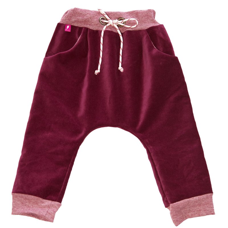 Velvet baby sports trousers