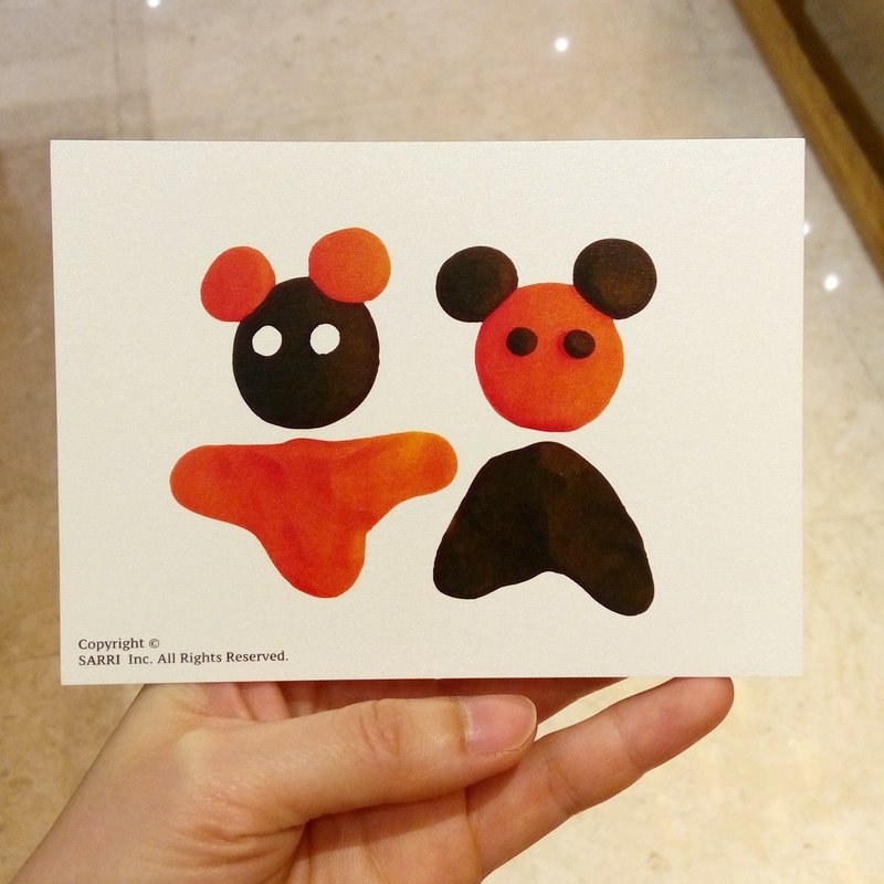 "Brothers" (Can make A3 size poster) Birthday Card Design Coloring Illustration Photo Album Card Universal Card Art Art Modern Lovers Love Special Interesting Weird Features Weird Cute Taiwan Yellow Fun Funny Eye-catching Tide Art Sequins Glitter