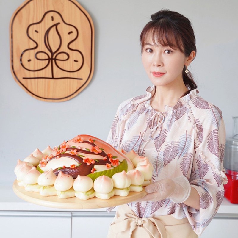 美姬饅頭 12吋花開富貴子母壽桃 一盒1入 - 其他 - 其他材質