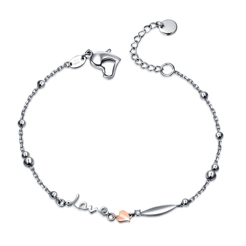 女手鍊 鑽石白鋼  甜上心頭 送禮推薦 - 手鍊/手環 - 鑽石 銀色