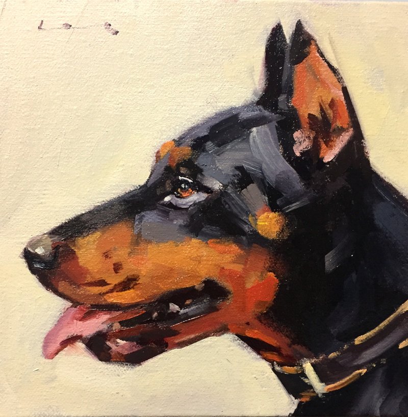 Leo/Pet portrait oil painting