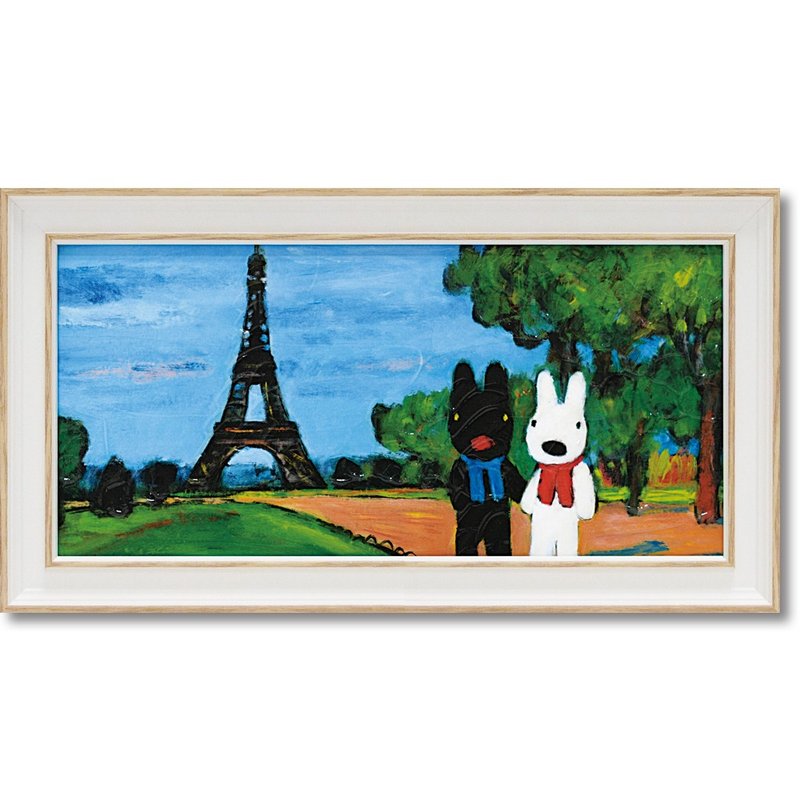 "Lisa and Caspian" large horizontal frame copy painting - tower walking