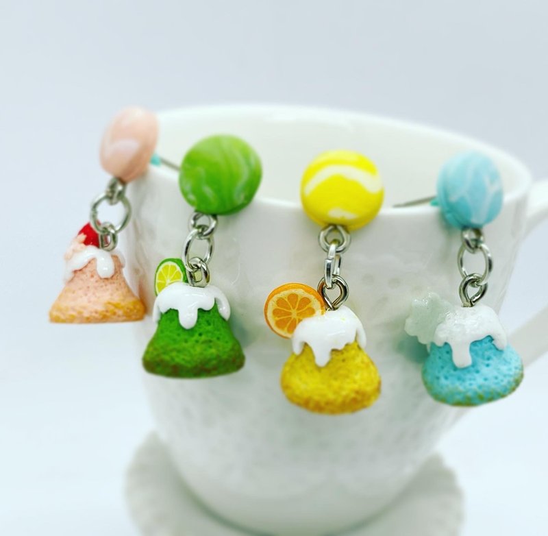 Coming soon-Mount Fuji sunrise soft ceramic earrings 0620