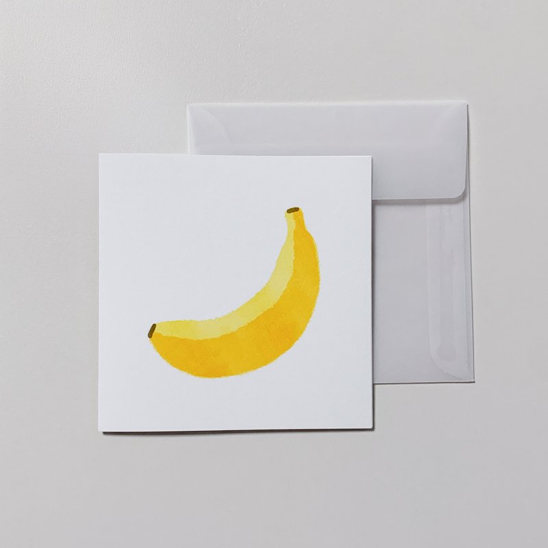 水果迷你卡片 – 香蕉 - 卡片/明信片 - 紙 黃色