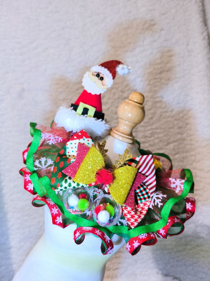 Xmas 聖誕㺷 耶誕節 santa 寵物圍巾/頸飾  Christmas - 項圈/牽繩 - 棉.麻 紅色