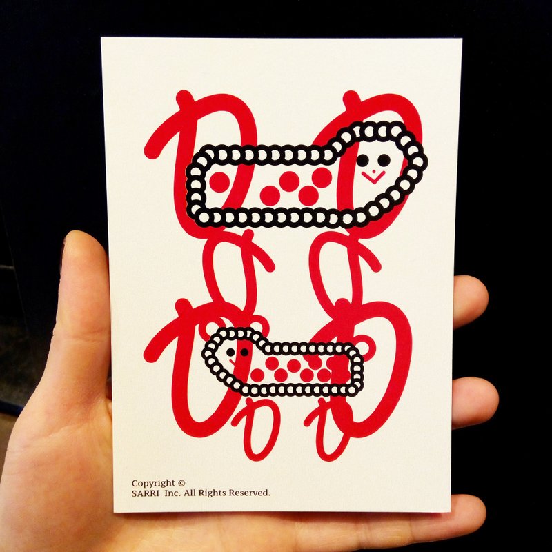 Paperclip Baby (A3-size poster) Birthday Card Design Coloring Illustrator Drawing Card Universal Card Art Art Modern Lover Love Special Funny Strange Character Strange Cute Taiwan Strangeness