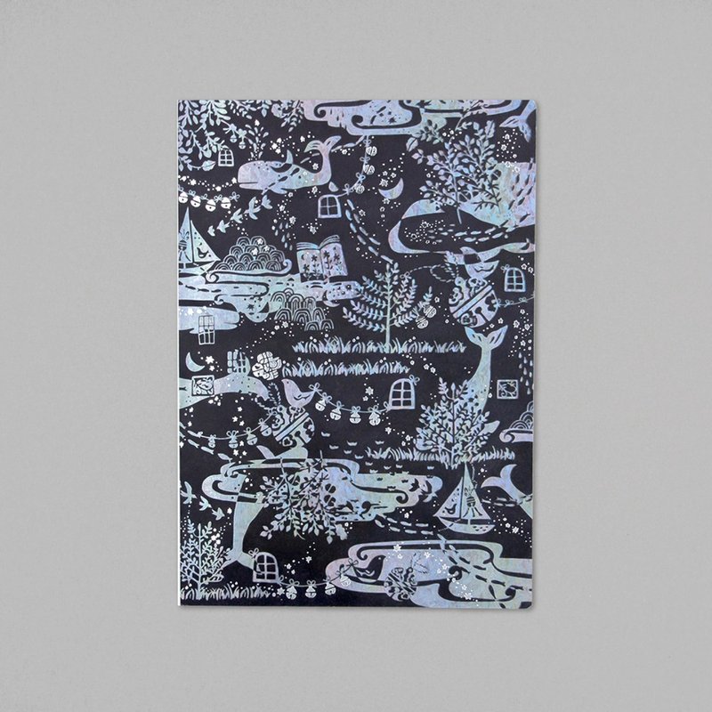 misuzu uta A5 無印筆記本 鯨魚法會 - 筆記本/手帳 - 紙 紫色