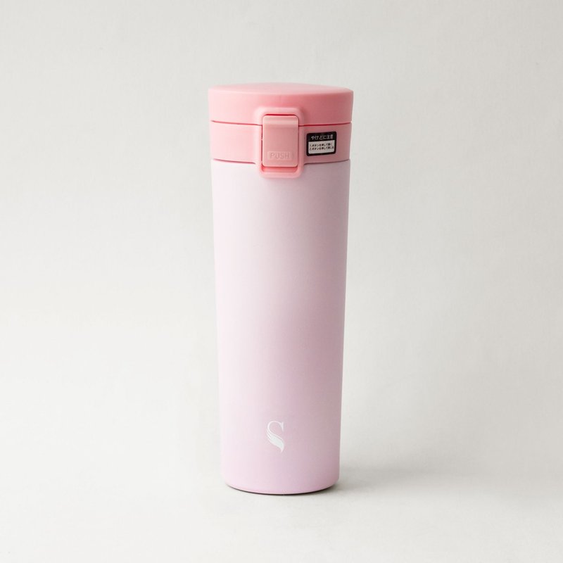SWANZ Ceramic Insulation Light Buckle Cup (3 colors) - 390ml - Simple Powder