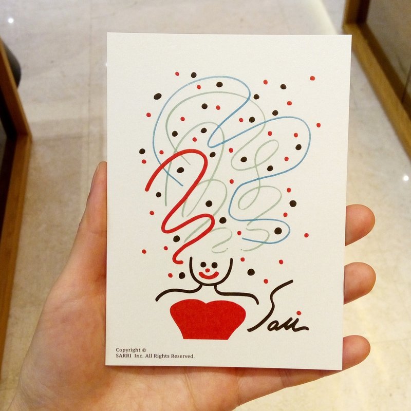 "Full of brain ideas" postcard birthday card design coloring illustration picture book card universal card art fine arts modern lover love special fun weird strange weird cute taiwan yellow fun funny eye-catching tide art sequins flash cool diffe