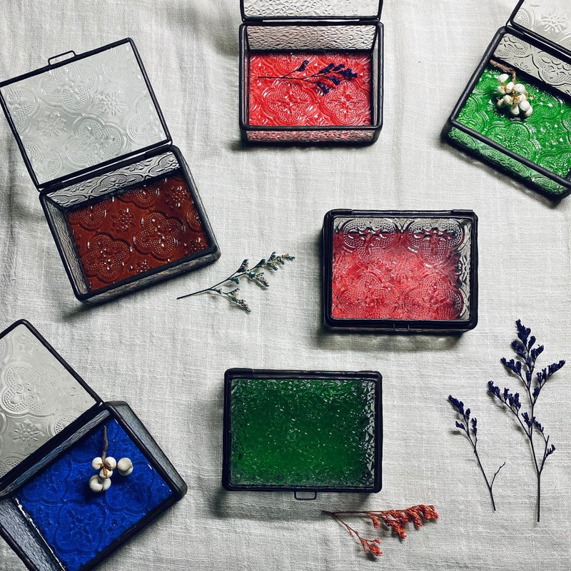 囍餅盒 | 鑲嵌玻璃珠寶盒/飾品盒 - 擺飾/家飾品 - 玻璃 多色