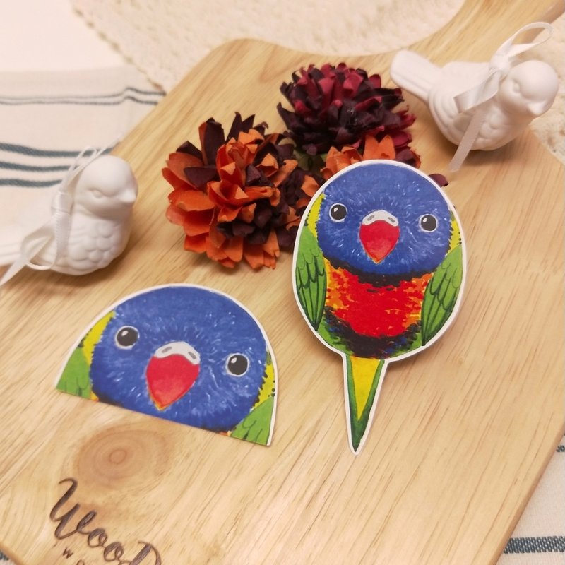 Rolia's hand made Australia Rainbow honey parrot waterproof stickers