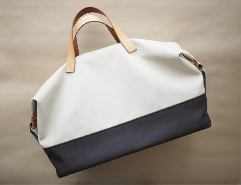 Canvas Side Backpack-Latte