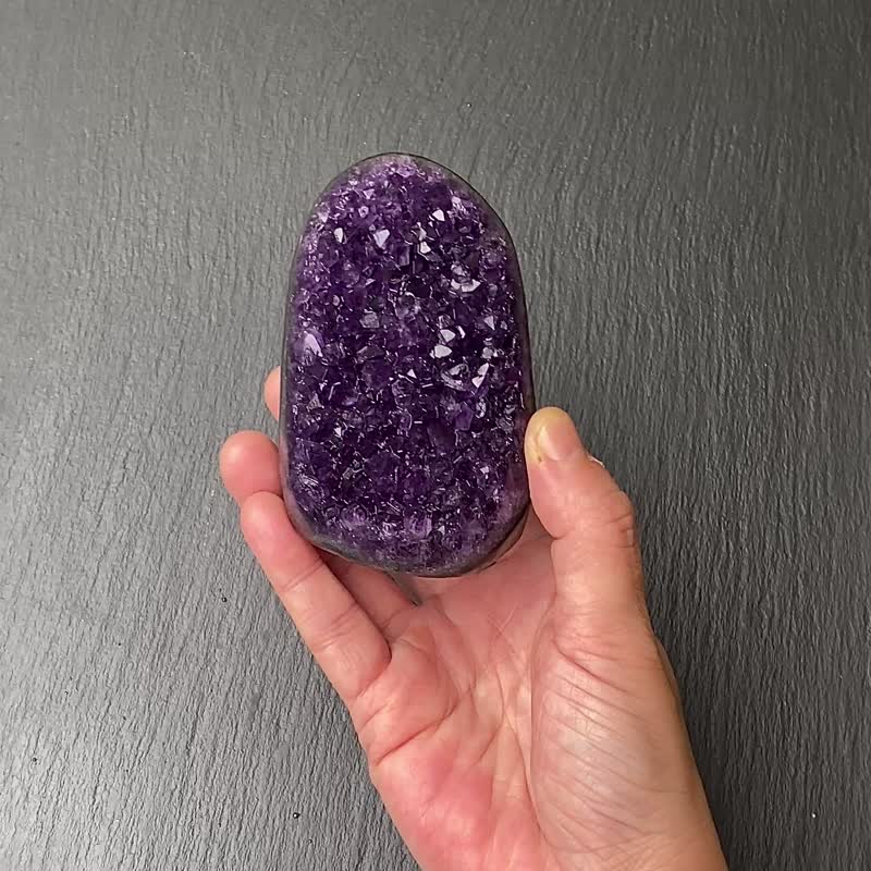 天然原礦頂級帝王紫紫晶鎮 紫晶簇 紫水晶 招財開運 快速出貨 - 擺飾/家飾品 - 水晶 紫色