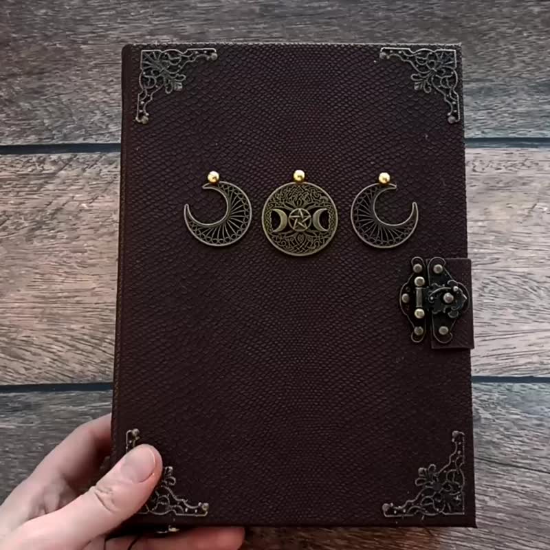 Real witch book of shadows Witchy grimoire magic journal handmade for sale - Notebooks & Journals - Paper Brown