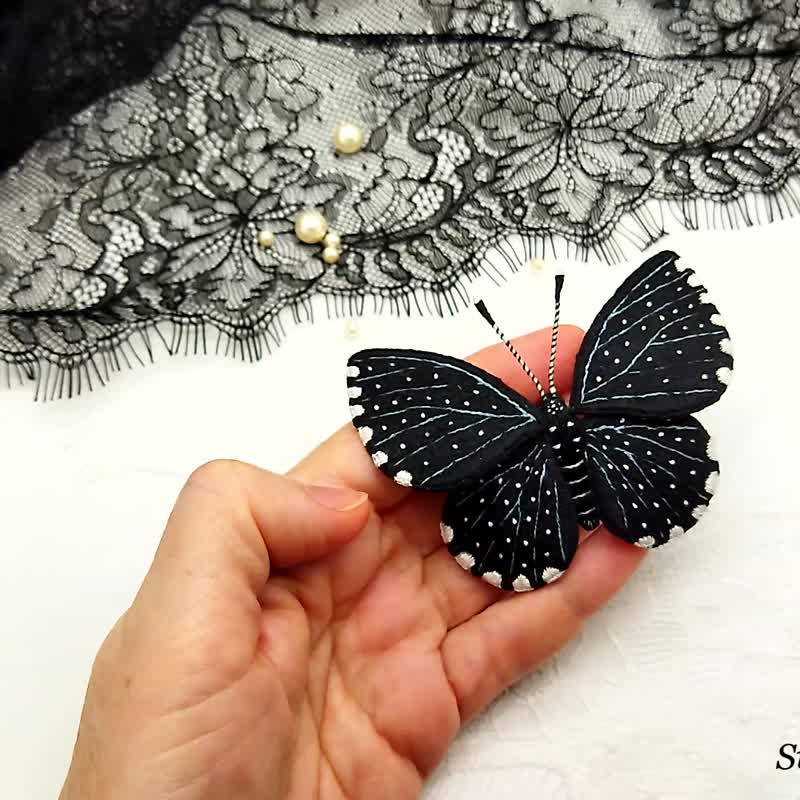 PDF Starry Night butterfly Embroidery pattern Stumpwork technique tutorial - DIY Tutorials ＆ Reference Materials - Other Materials 