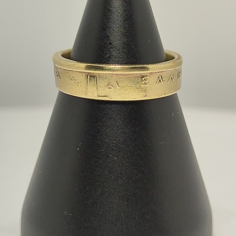 Greece Coin Ring 1 drachma 1986 coin rings for men coin rings for women mens - 戒指 - 其他金屬
