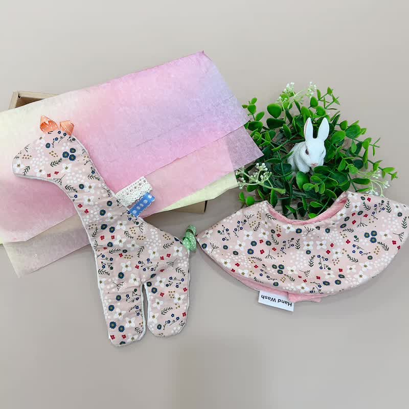 Pinky Floral Baby Full-Month Shower Gift Box - Baby Gift Sets - Cotton & Hemp Multicolor