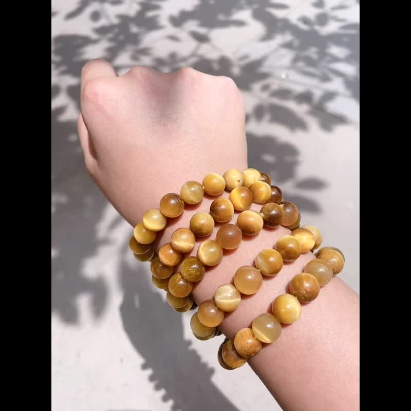 Golden Stone lucky lucky bracelet beaded bracelet bracelet energy crystal gift - Bracelets - Gemstone Yellow