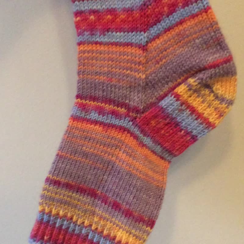 Handmade wool striped multicolored socks women - Socks - Wool Multicolor